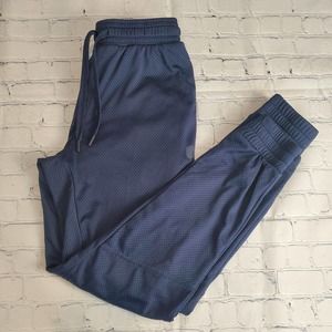 And1 Boys Jogger Medium Pull On Track Pants Blue Heavyweight Lined Drawstring